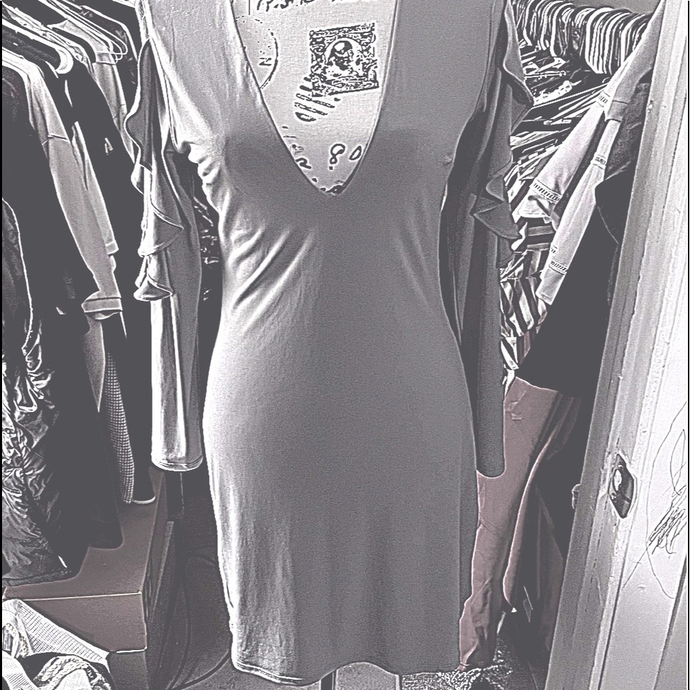 Express short mini dress. Light grey: size small